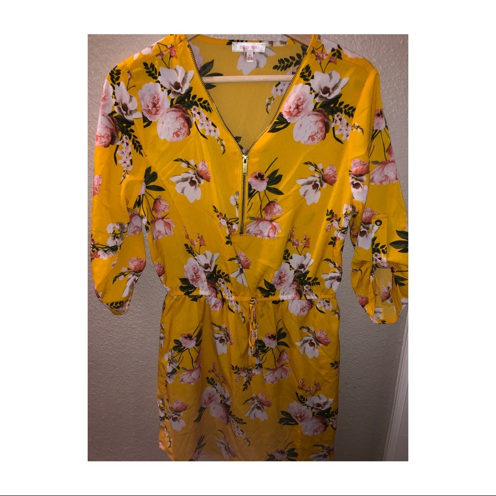 yellow floral dress